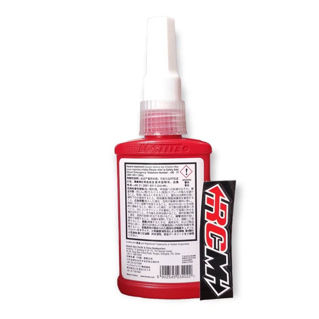 272 LEM LOCTITE THREADLOCKER PEREKAT MATERIAL MUR BAUT ANTI KENDOR ANTI BOCOR KOROSI KARAT TAHAN GETARAN DAN SUHU TINGGI WARNA MERAH RED HIGH STRENGTH ORI ORIGINAL LOCTITE ASLI