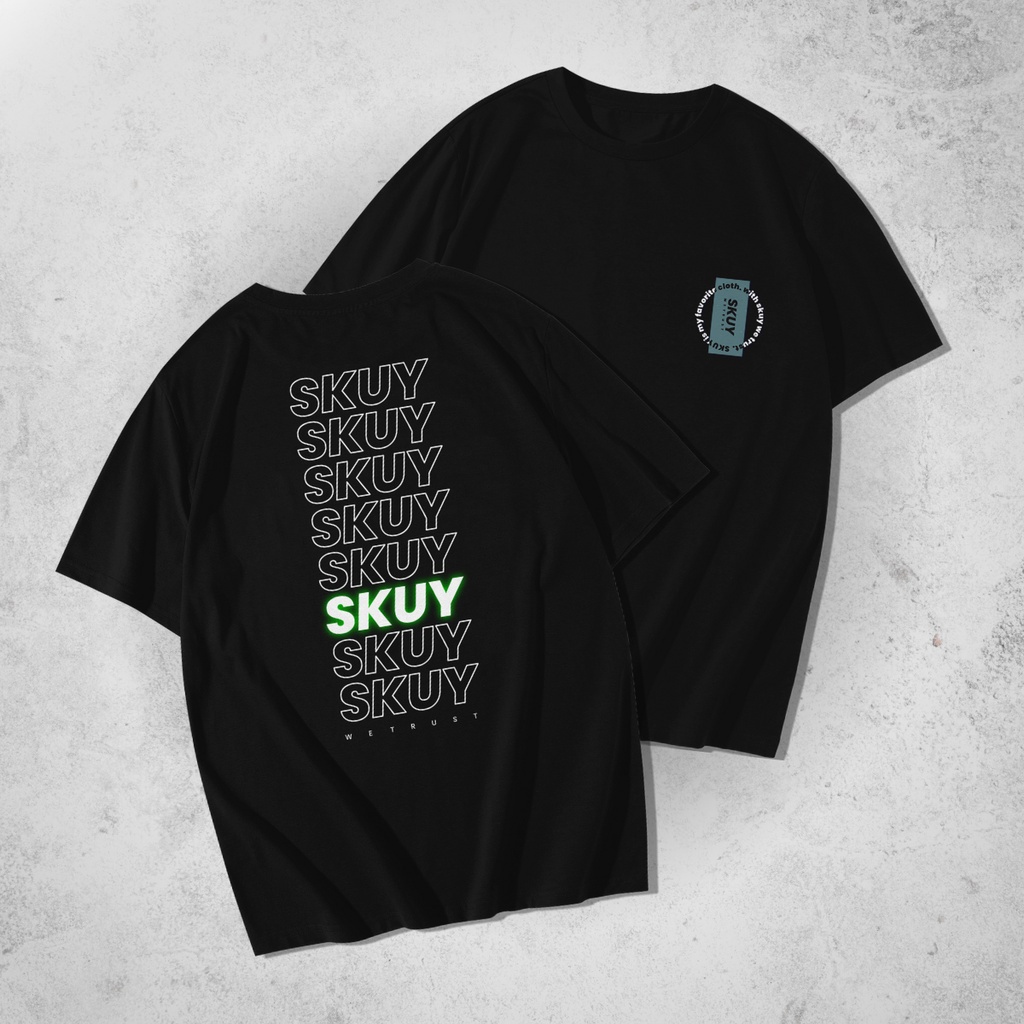 Kaos Skuy Dewasa Hitam Unisex | Glow In The Dark SKY146