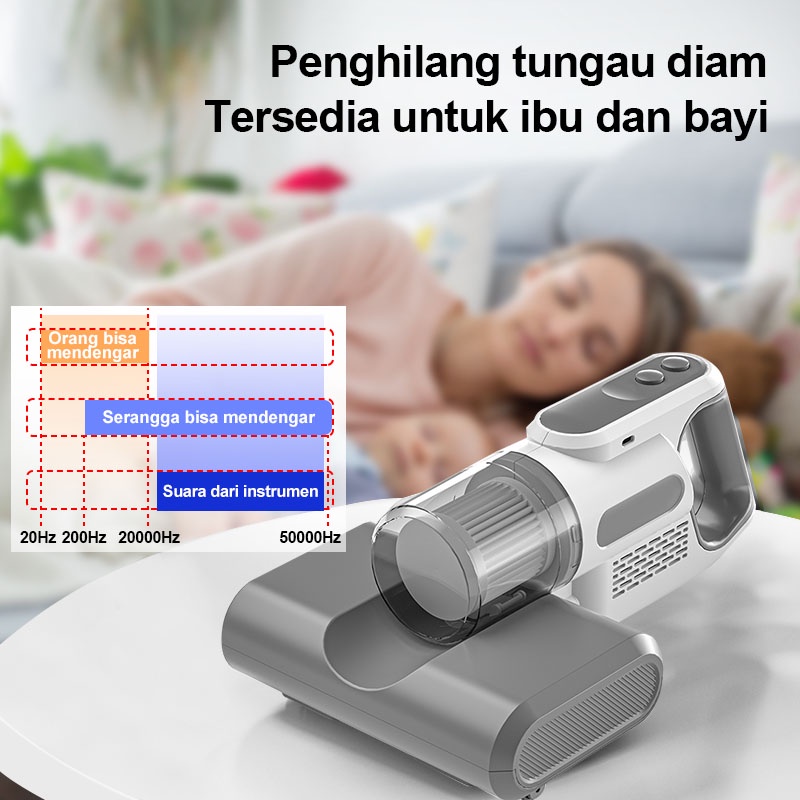 AmazeFan  2in1 vacum cleaner anti dust mite remover vakum cleaner kasur 2in1 debu dan tungau portabel 16000Pa penyedot debu cordless vacum cleaner mobil UV wireless dust mite sterilization pembasmi tungau penyedot debu tanpa kabel USB rechargeable (+HEPA)