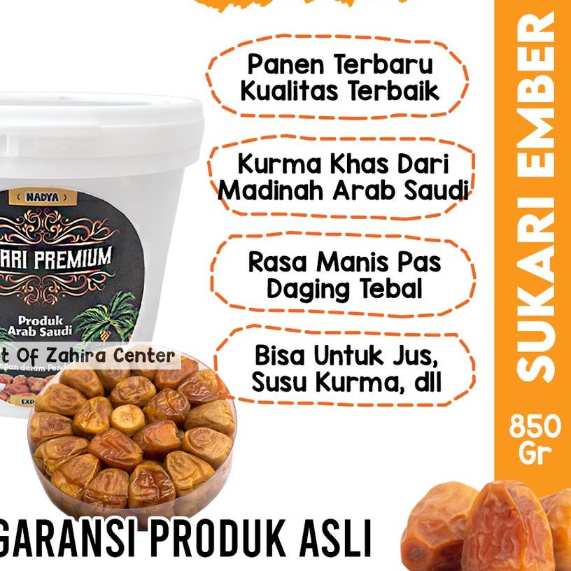 

❁ Kurma Sukari Ember 850gr Sukkari Timba Sukari Al Qaseem Al Qosim Al Qassim Original Premium Grade A ☻