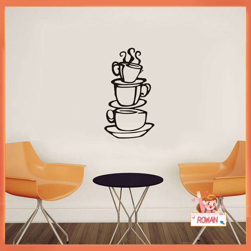 R-bunga Stiker Dinding Populer Fashion Vinyl Removable DIY Cafe Decals