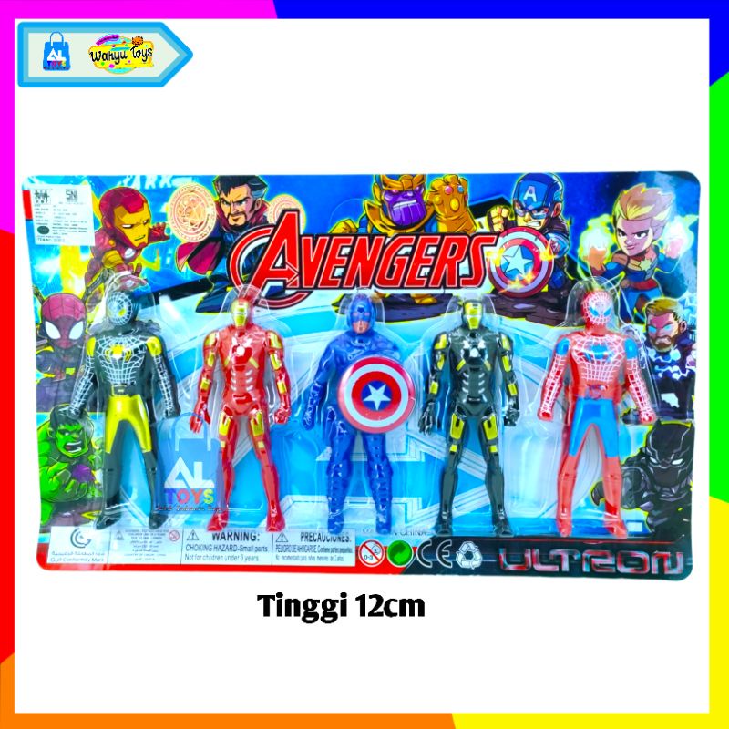 Mainan figure power rangers / Ultraman isi 5pcs murah