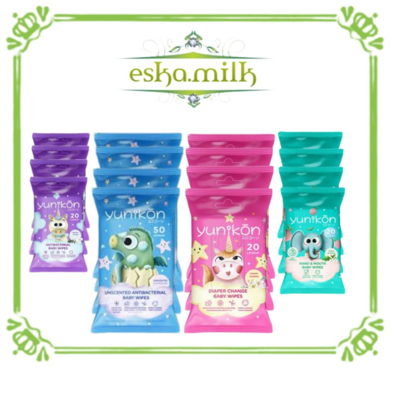 Yunikon Antibacterial Baby Wipes / Tisu Basah 50lembar