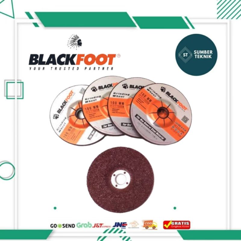 Mata Gerinda Poles 4 x 6 Inch BLACKFOOT Batu Grinding Wheel Besi