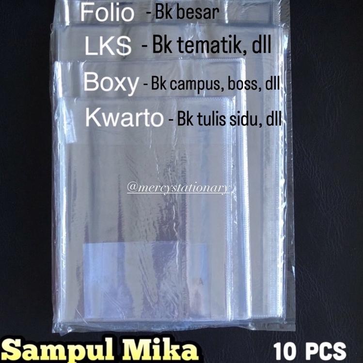 

V80 10 pc - Sampul Mika Tebal Kwarto Boxy Folio Cover Mika F4 Sampul LKS Plastik Sampul Rapor WOW BANGET ㊋