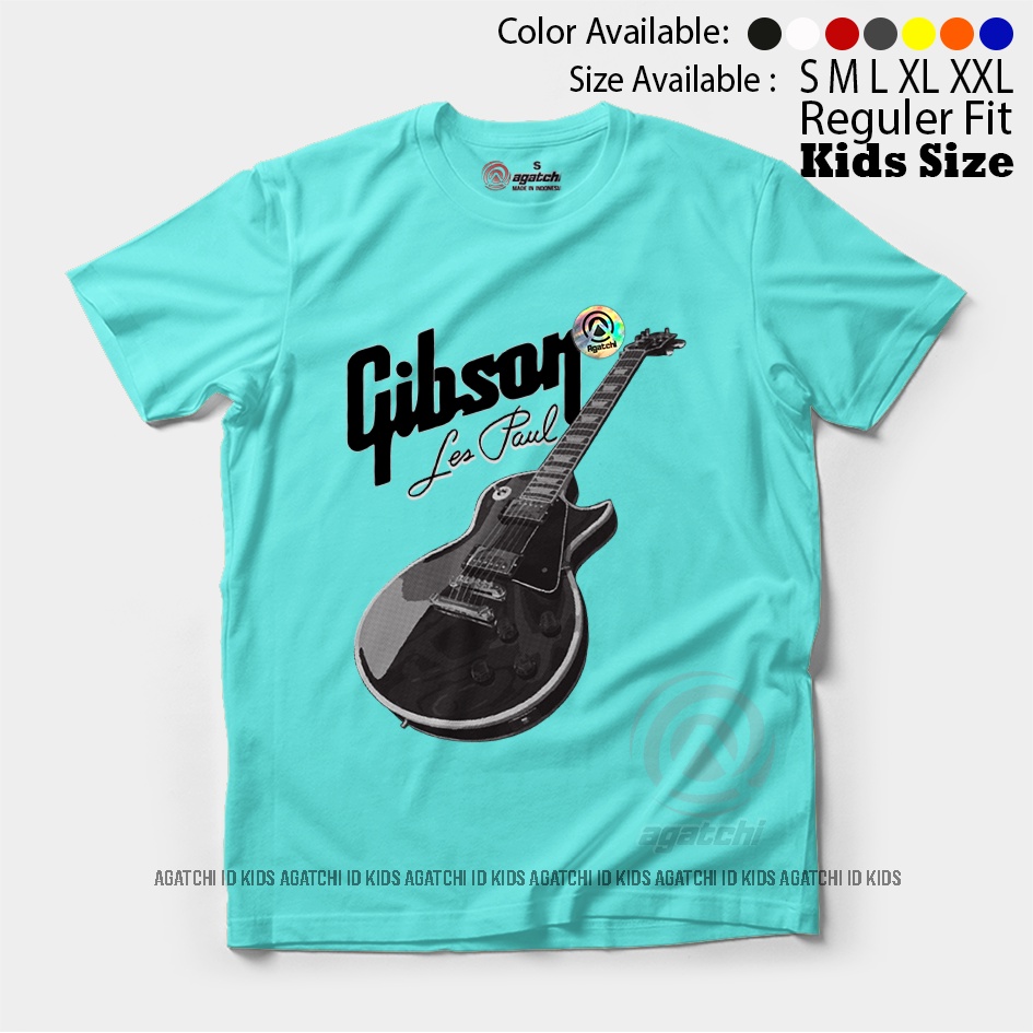 Baju Kaos Atasan Anak Laki - Laki Agatchi Motif Guitar