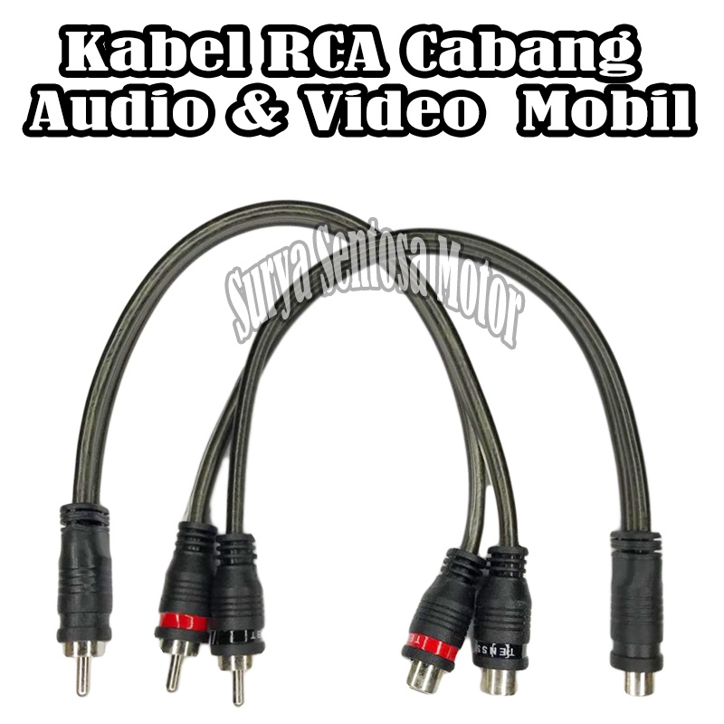 Kabel RCA Cabang untuk Power Audio Mobil