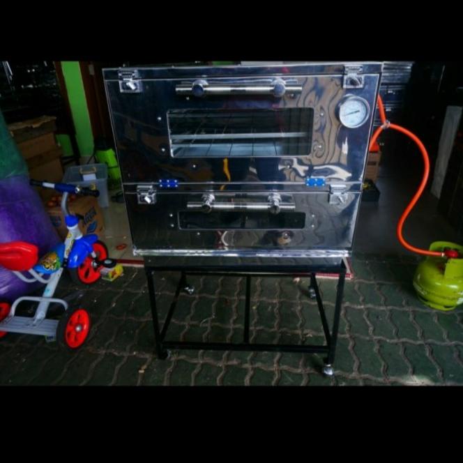 Oven Gas Stainless 75X55X70 Handle Merk Bima Berkah Bergaransi