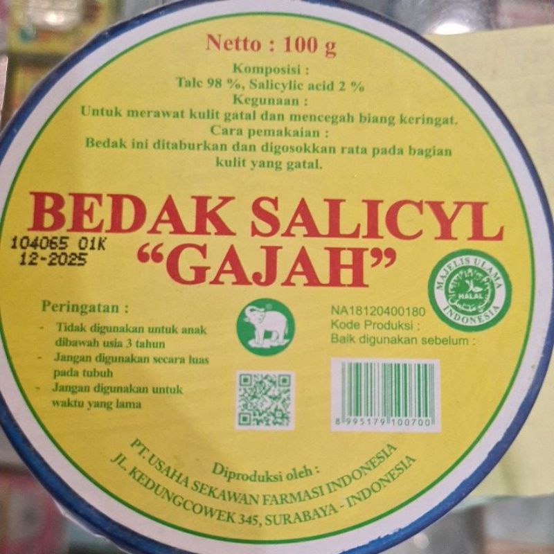 BEDAK SALYCIL CAP GAJAH 100gr