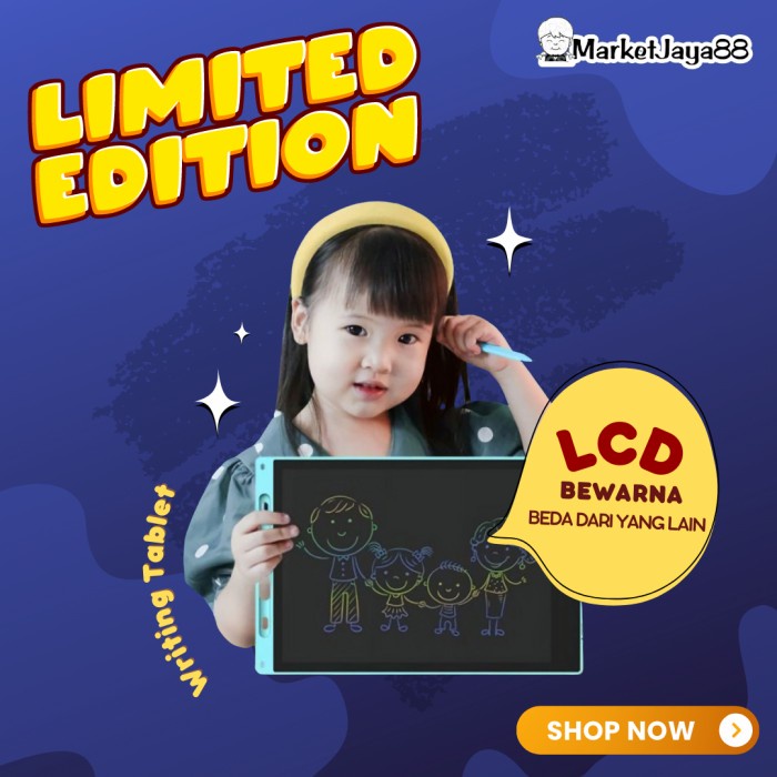 

Tuhe Mj88 Lcd Writing Tablet Papan Tulis Untuk Anak Dewasa / Writing Pad