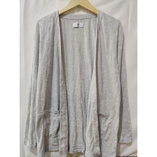 Outer Cardigan Leaf Pattern Azul Second Preloved