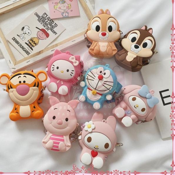 ✹ TAS JELLY ANAK RUBBER KOTAK KARAKTER IMPORT | TAS SELEMPANG ANAK KARAKTER ➤