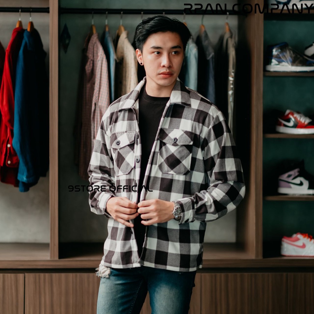 9StoreOfc - Plaid shirt Jacket Flannel / Shirt Flannel / Plaid Jacket / Kemeja Polar.