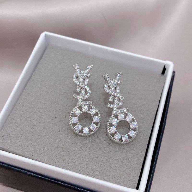 Anting Silver925 Perak mata kilau mirip emas asli Premium Quality Anti Karat anti alergi A4