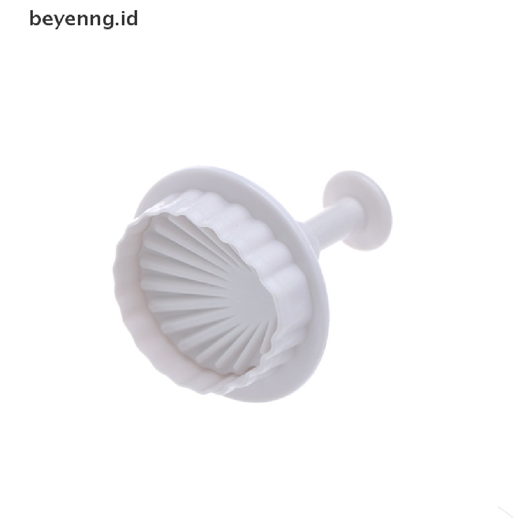 Beyen 3Pcs Shell Shape Plunger Cutter Fondant Alat Dekorasi Kue Cetakan Kue SugarCraft ID