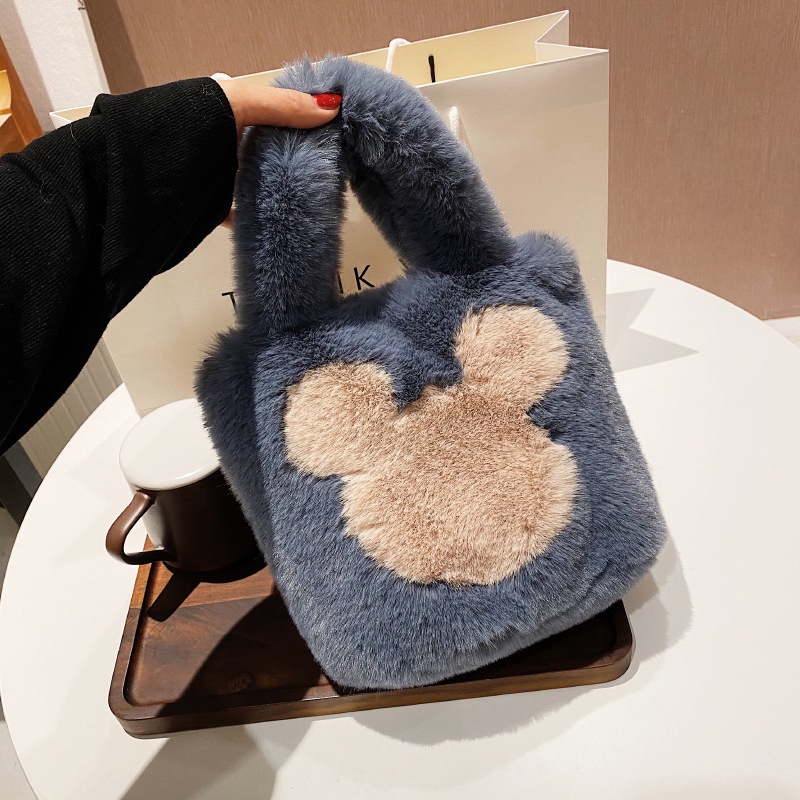 VENELOPE Tas Selempang Bulu Halus Sling bag Cute Hand bag Lucu Aesthetic Rantai Puffy  Wanita Fashion Korean Style Chikoisme