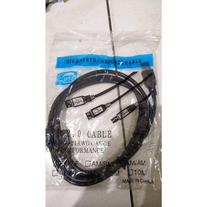 KABEL USB PRINTER 1.5M HITAM / AM BM 1.5 METER / 1.5 M GOOD QUALITY