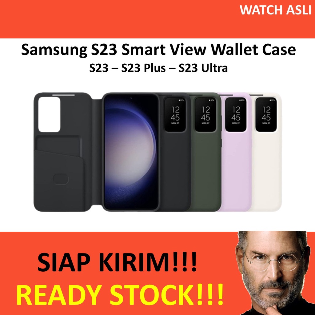 Casing Samsung Galaxy S23 S23+ S23 Ultra Smart View Wallet Case