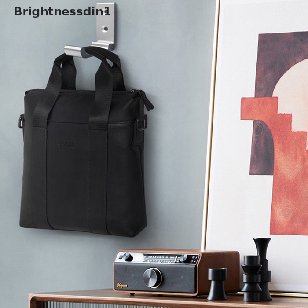 [Brightnessdin1] Paduan Aluminium Lipat Earphone Holder Dinding Gantungan Hook Headphone Holder Dengan Sekrup Headset Aksesoris Desktop Mount Butik