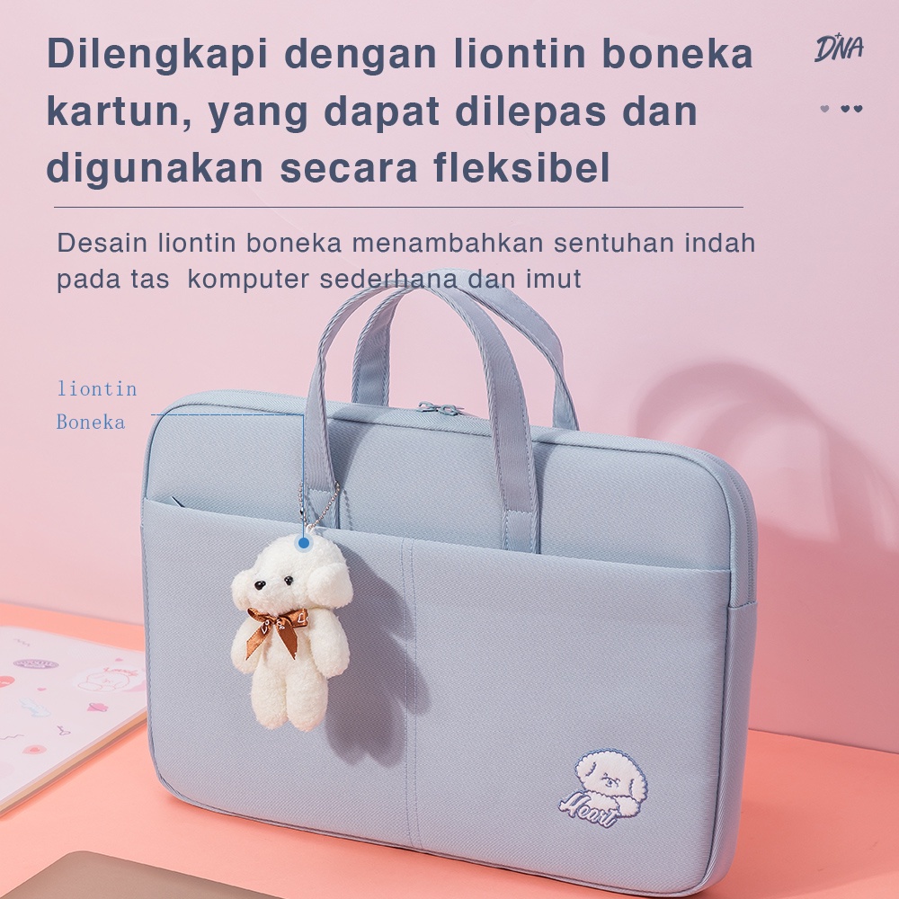 Tas Laptop 14 inch lapis dalam Busa Deli 63756 - Biru