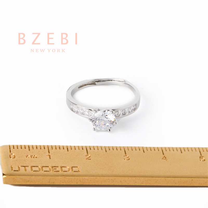 Bzebi Cincin Emas Berlian 18k, Cincin Terbuka Dapat Disesuaikan, Anti Karat, Gaya Korea, Aksesoris Fashion Wanita, Aksesoris Sehari-Hari, Perhiasan Premium, Hadiah Ulang Tahun Dengan Box 642r-2