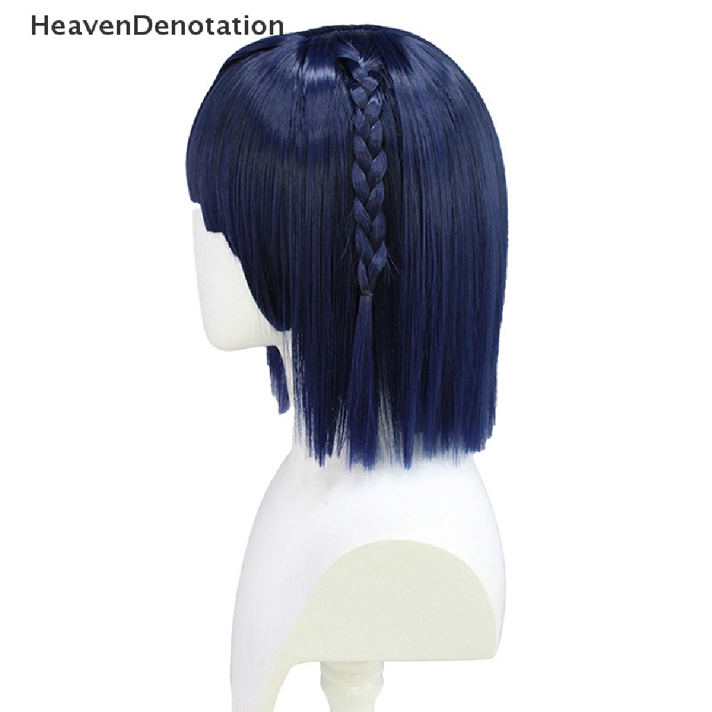 [HeavenDenotation] Genshin Impact Yelan Cosplay Wig Pendek Lurus Wanita Cosplay Anime Wig HDV