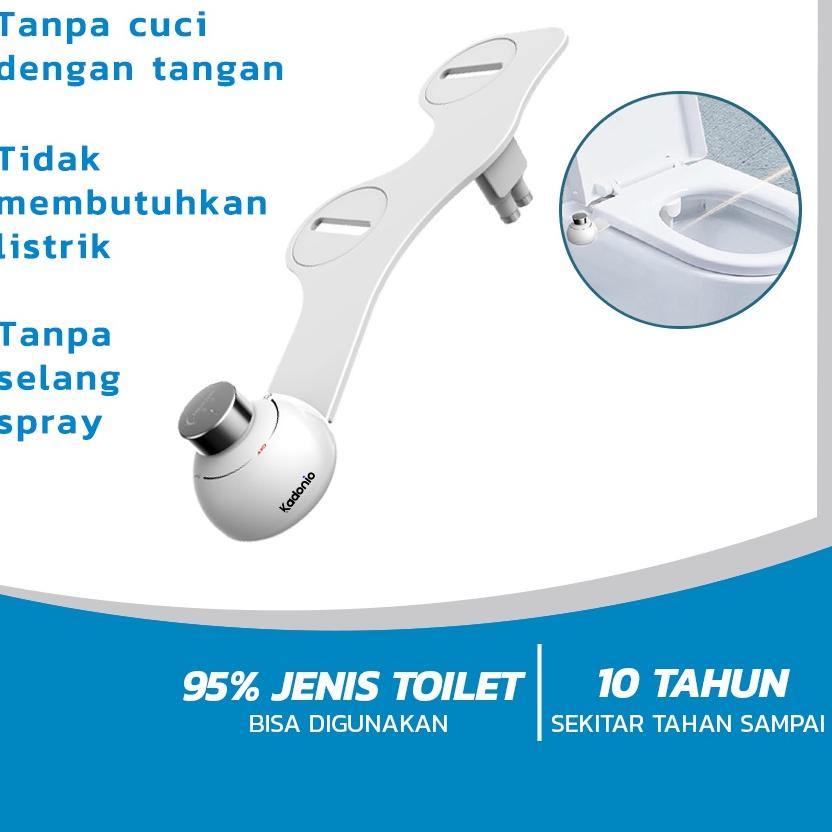 Kadonio KC-WS01 Bidet Toilet Semprotan WC Duduk Putih untuk Perempuan, Hotel & Apartemen
