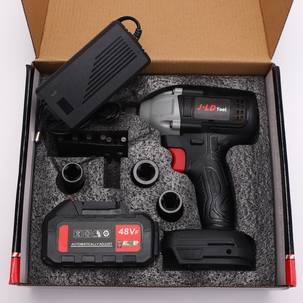 6600NM CORDLESS IMPACT WRENCH BRUSHLESS 88VF impact baterai 48VF MESIN BOR  UNTUK BAUT MOBIL impact jld 48v original 2 baterai impek baterai jld yukido