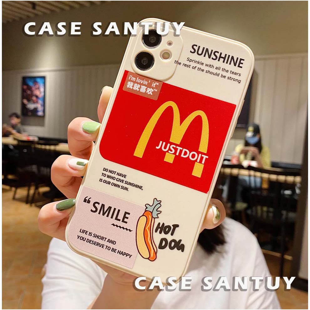 Case Casing Xiaomi POCO X3/POCO X3 NFC/POCO X3 PRO X3 GT F3 F4 5G M3 C40 M4 PRO-4G M5 M5S X5 5G McDonald's  Square Edge