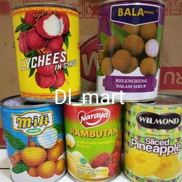 

olu53 Longan Kaleng / Leci kaleng / lychee Kaleng / Rambutan Kaleng / Nanas Kaleng Promo Spesial