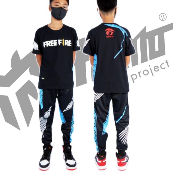 ✈ Celana ff dan Baju Kaos ff Anak Calca Angelica Gaming Kamoproject ▼