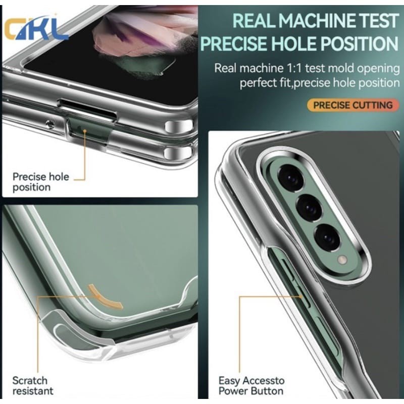 Case Bening Samsung Z Fold 3 Fold 4 Z Flip 3 Flip 4 Hard Case Bening Anti Kuning