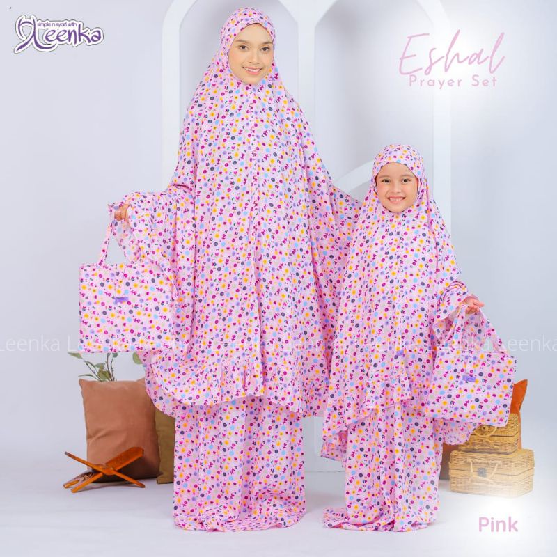 LEENKA MUKENA COUPLE IBU &amp; ANAK ESHAL PRAYER SET