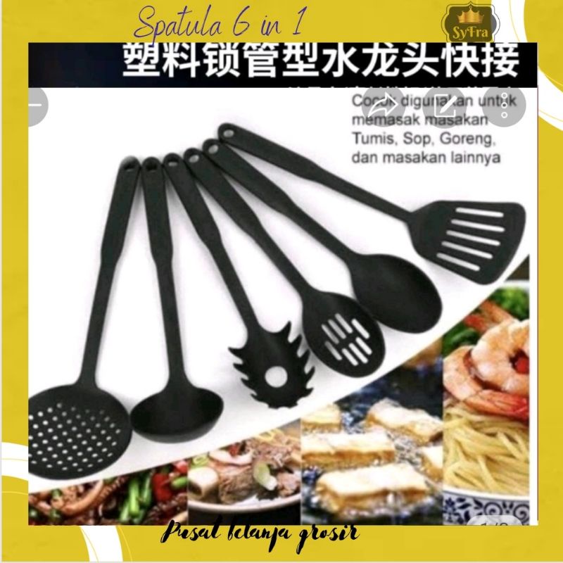 spatula set  isi  6 pcs / Sutil set isi 6 pcs sodet nyloon kitchen set