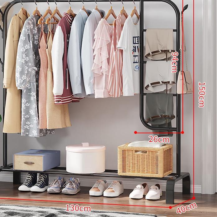 ✩ Greenland Rak Baju Gantung Besi Stand Hanger Gantungan Baju Celana Berdiri Jemuran Baju HSH107 ➪