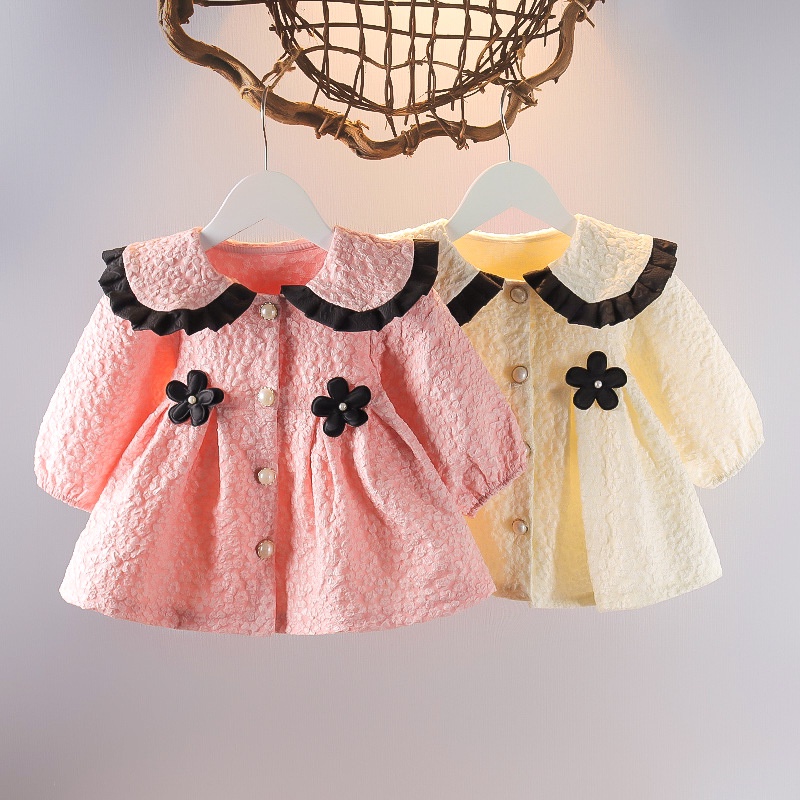 DR100-Dress Gaun Anak Bayi Perempuan Emboss Bellona