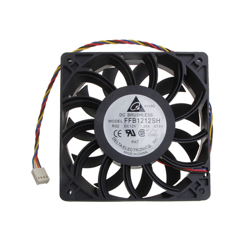 Bt Kipas CPU Axial Cooler Industrial Fan 4pin Bearing FFB1212SH 12cm Untuk DC 12V