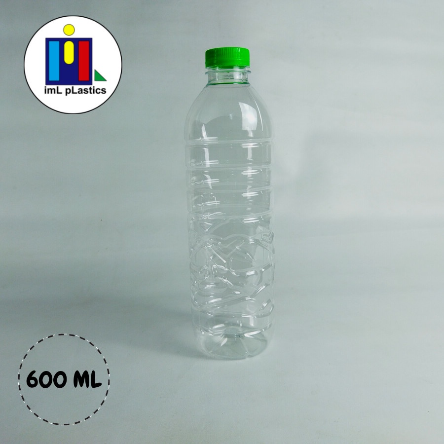 BOTOL PLASTIK / BOTOL AQUA 600ML SN + TUTUP BOTOL KEMASAN (PER BALL) - 1 BALL @84pcs