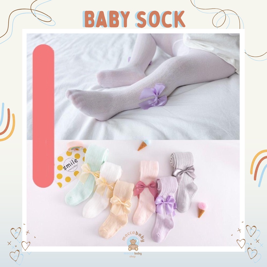 MBSS - MHIWA legging anak perempuan dan kaus kaki dansa katun ikatan simpul jala Leggings anak cewek