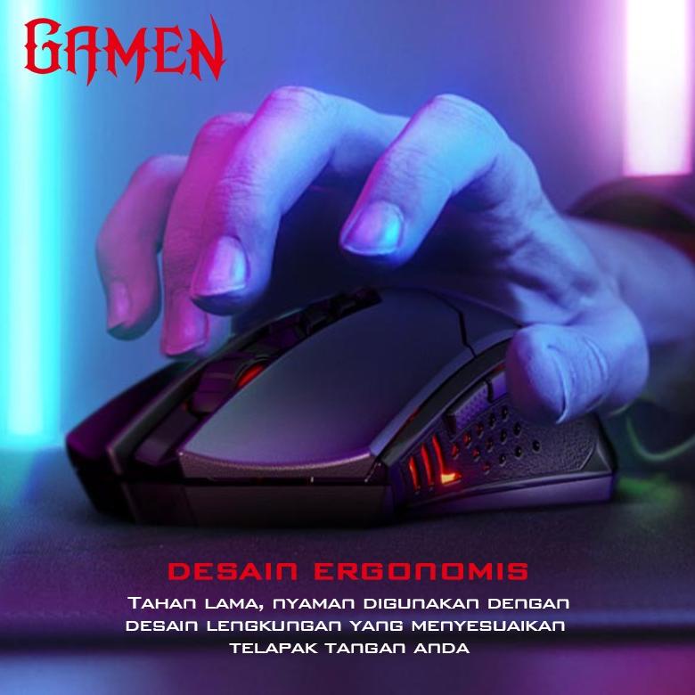 GAMEN Mouse Gaming Wireless GM300W 2400 DPI Mouse USB Gaming