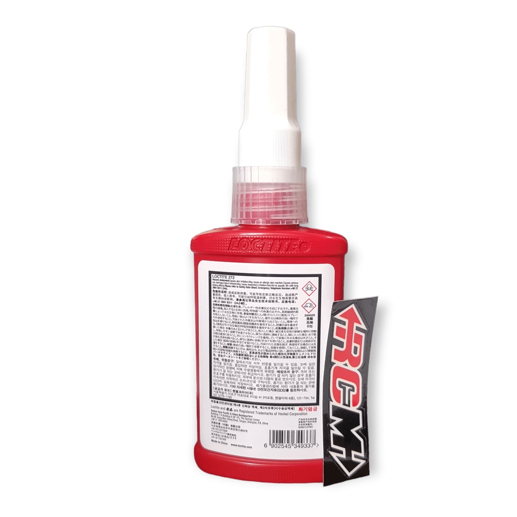 271 LEM LOCTITE THREADLOCKER PEREKAT MATERIAL MUR BAUT ANTI KENDOR ANTI BOCOR KOROSI KARAT TAHAN GETARAN DAN SUHU TINGGI WARNA MERAH RED ORI ORIGINAL LOCTITE ASLI