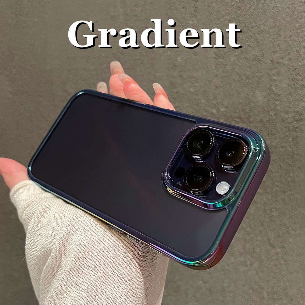 IPHONE Casing Laser Aurora Gradasi Mewah Untuk Iphone14Plus14 Pro Max Soft Clear Casing Iphone12 13 Pro Max Plating Shockproof Cover