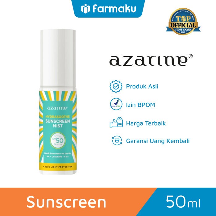 	 Azarine Sunscreen Mist Hydrasoothe SPF50 Tube 50 ml	