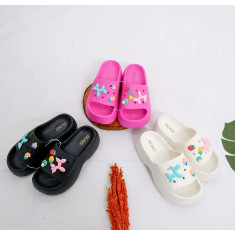 36-42 Sandal Fuji Viral Sandal Fuji Jibbidz Sandal Wanita Kekinian Sandal Fuji Korea Sandal Fuji Wan