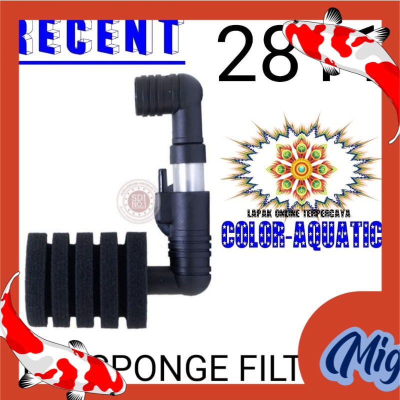 BIO SPONGE FILTER FILTER AERATOR AQUARIUM RECENT AA 2811