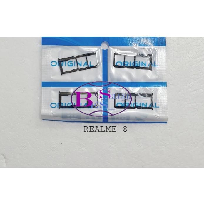 SIMLOCK SIMTRAY SLOT TEMPAT KARTU SIMCARD OPPO REALME 8 ORIGINAL - Hitam