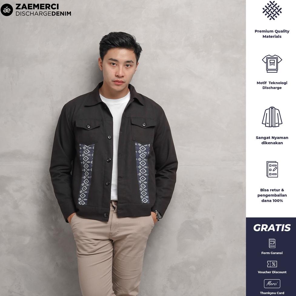 LANGSUNG ATC Zaemerci - Jacket Trucker Praba Kanvas Pria | Casual Men Jacket Trucker Original