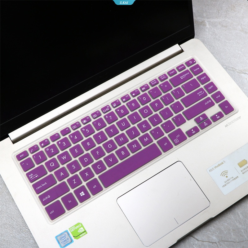 Silicone Silicone Suitable for ASUS 14 &quot;Vivobook S510U X505Z X505X X505b A510U S5100 K505 A505ZA Silicone Waterproof and Moistureproof Keyboard Full coverage 【 ZK 】