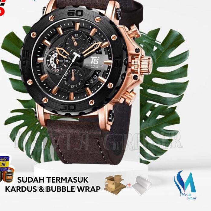 PROMO✔️⭐-JAM TANGAN PRIA T5 H 3641 H3641G 3641 T5 ORIGINAL 100% CHRONOGRAPH TAHAN AIR BERGARANSI FRE