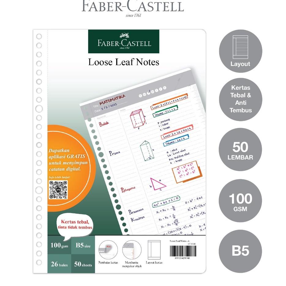 

kodeJ4v9U Faber-Castell Kertas Loose Leaf Digital B5 Isi File 50 Lembar